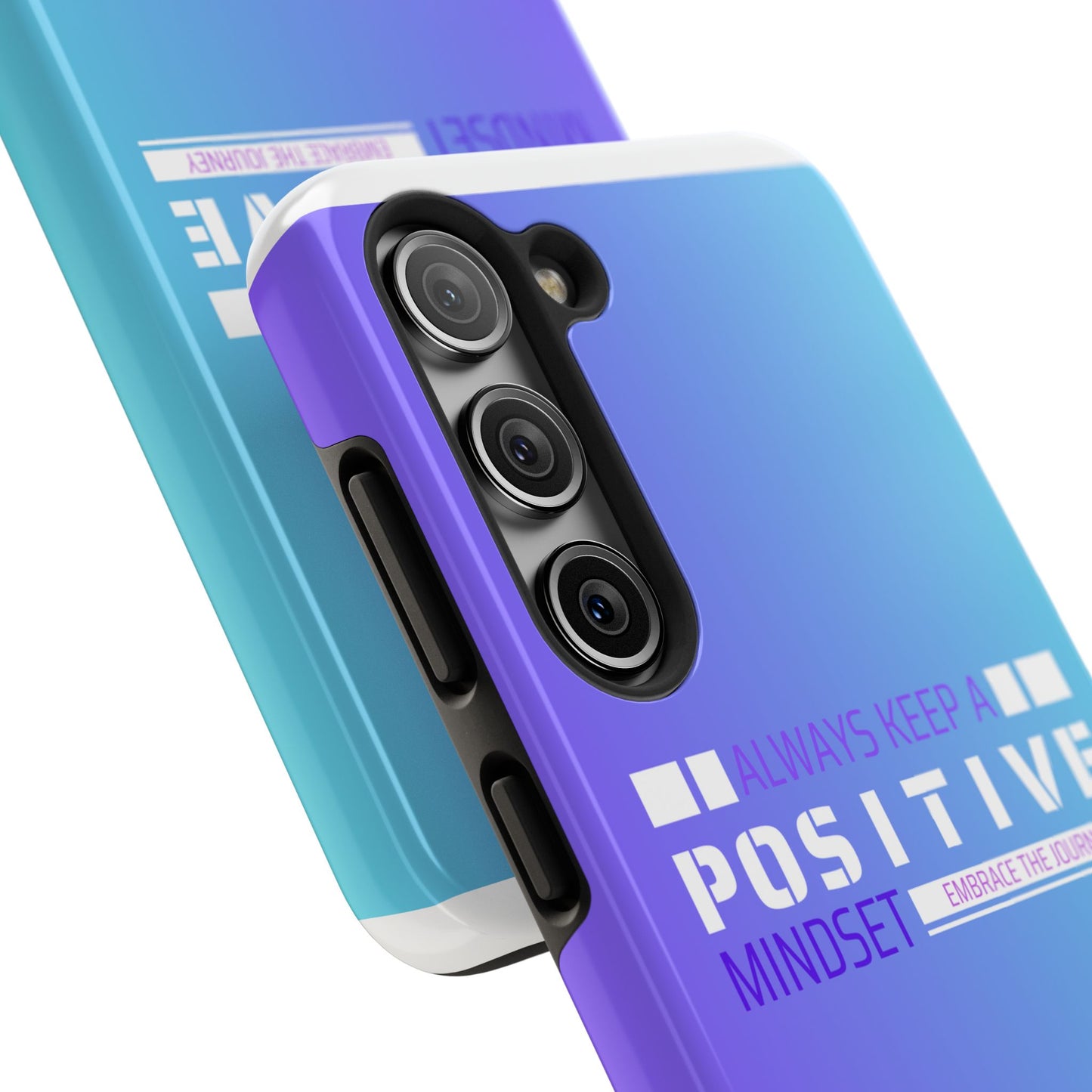 Positive Mindset Tough Phone Case, Motivational Phone Cover, Unique Phone Accessories, Gifts for Friends, Inspirational Designs