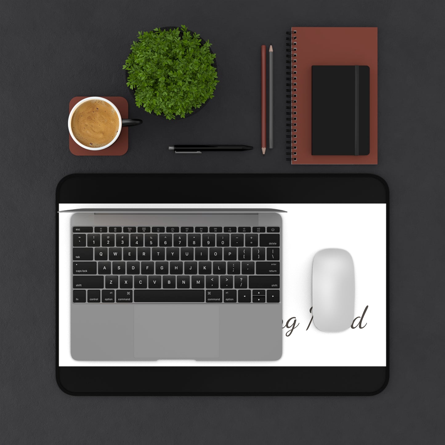 Strong Body Strong Mind Desk Mat - Motivational Workspace Decor, Office Accessory, Gift for Students, Home Office, Fitness Enthusiasts