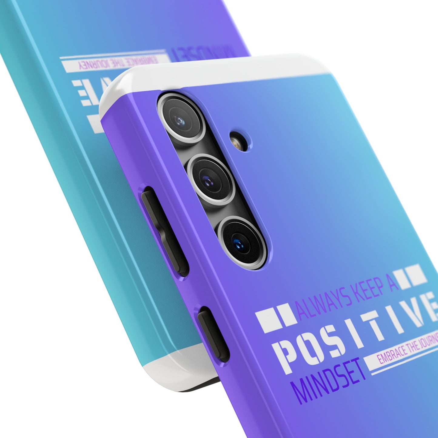 Positive Mindset Tough Phone Case, Motivational Phone Cover, Unique Phone Accessories, Gifts for Friends, Inspirational Designs