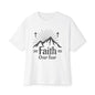 Faith Over Fear Oversized Tee, Inspirational Shirt, Unisex Casual Wear, Motivational Clothing, Gift for Friends