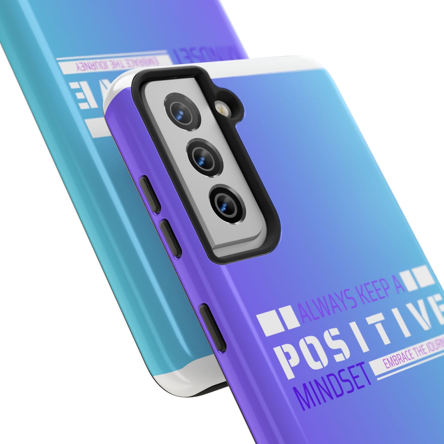 Positive Mindset Tough Phone Case, Motivational Phone Cover, Unique Phone Accessories, Gifts for Friends, Inspirational Designs